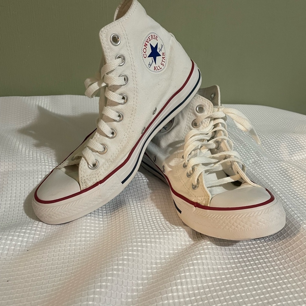 Converse All Star White Canvas High-Tops